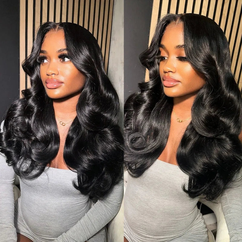 Body Wave Wear Go Wig Pre cut 6x5 Lace Natural Hairline Glueless Wig With Baby Hair