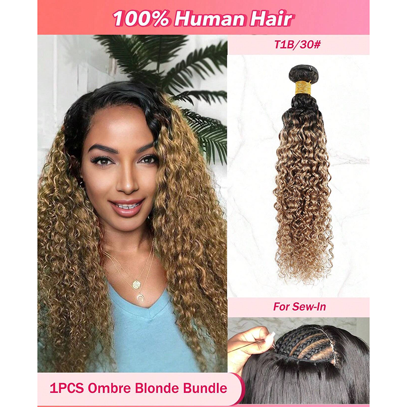 Ombre Blonde Virgin Human Hair Bundles – Smooth, Silky & Full