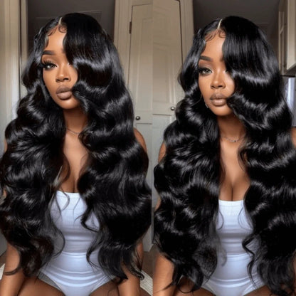 Body Wave Wear Go Wig Pre cut 6x5 Lace Natural Hairline Glueless Wig With Baby Hair