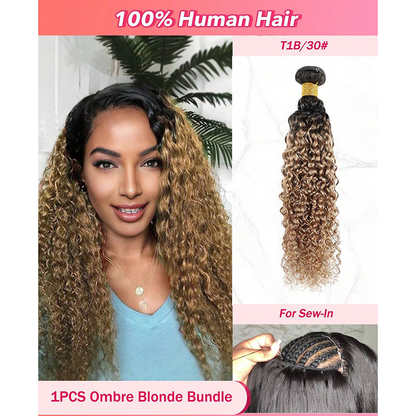 Ombre Blonde Virgin Human Hair Bundles – Smooth, Silky & Full