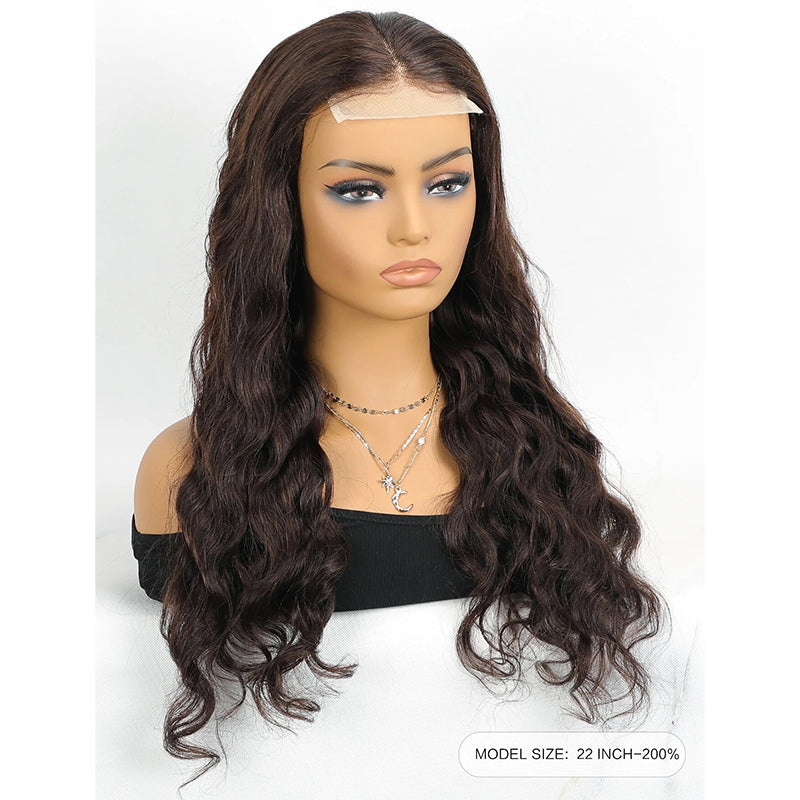 Body Wave Remy Human Hair Closure Wig – 4x4 Transparent Swiss Lace, Pre-Plucked, Bleached Knots