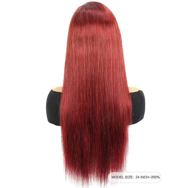 Bone Straight Remy Human Hair Closure Wig – 4x4 Transparent Swiss Lace, Pre-Plucked, Bleached Knots