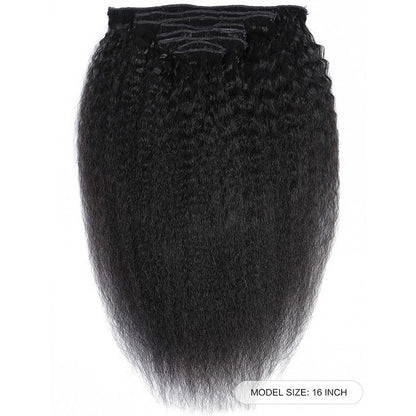 8-Piece Medium Straight Clip-In Human Hair Extensions