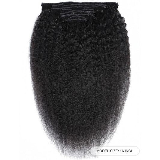 8-Piece Medium Straight Clip-In Human Hair Extensions