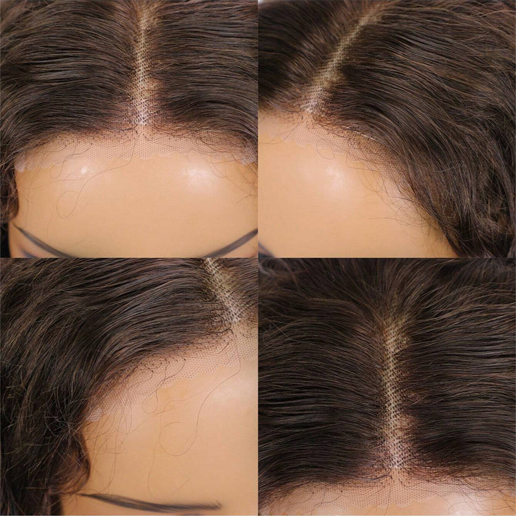 #4 Dark Chocolate Brown Water Wave Wear & Go Human Hair Wig – 4x4 Pre-Cut Lace, Glueless, Breathable Stretch Cap