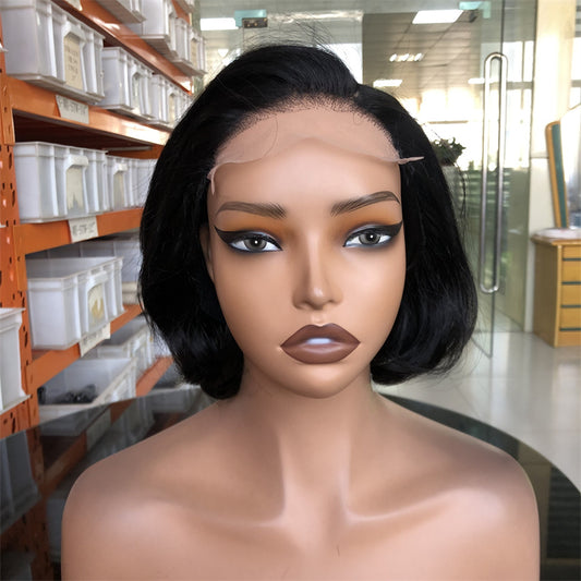 Wholesale 5x5 Transparent Lace Drawstring Wig Cap, 8 Inch, 1B Natural Black