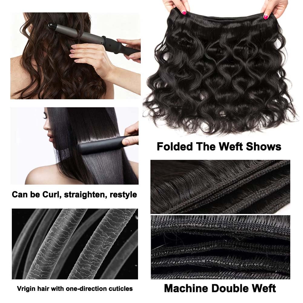 Body Wave Bundles 100% Unprocessed Virgin 8-30inch Human Hair Bundles