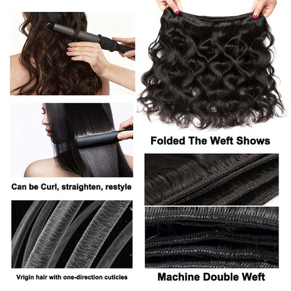 Body Wave Bundles 100% Unprocessed Virgin 8-30inch Human Hair Bundles
