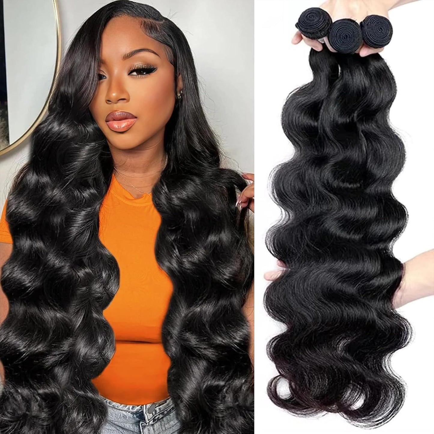 Body Wave Bundles 100% Unprocessed Virgin 8-30inch Human Hair Bundles