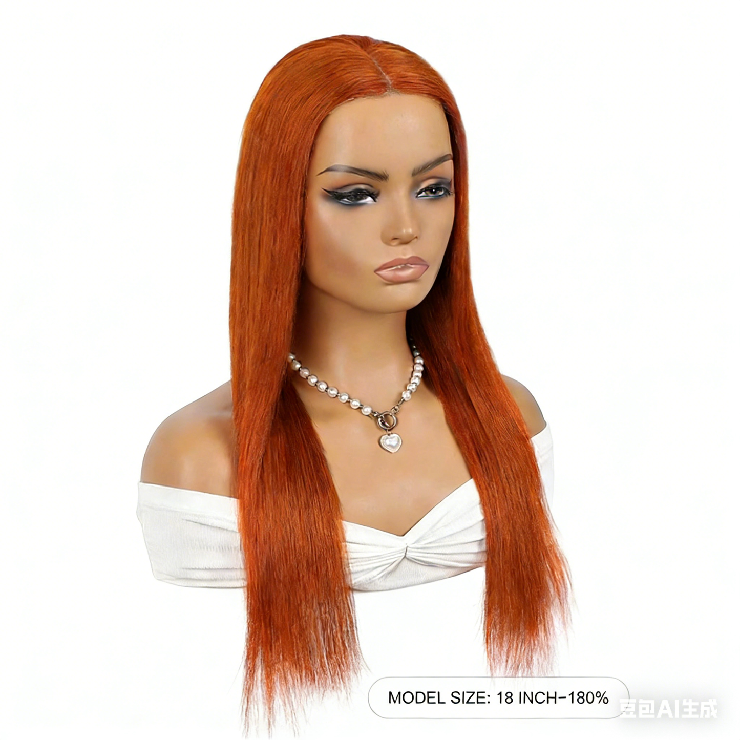 350# Ginger Wear & Go Straight Human Hair Wig — 4x4 Pre-Cut Lace, Glueless