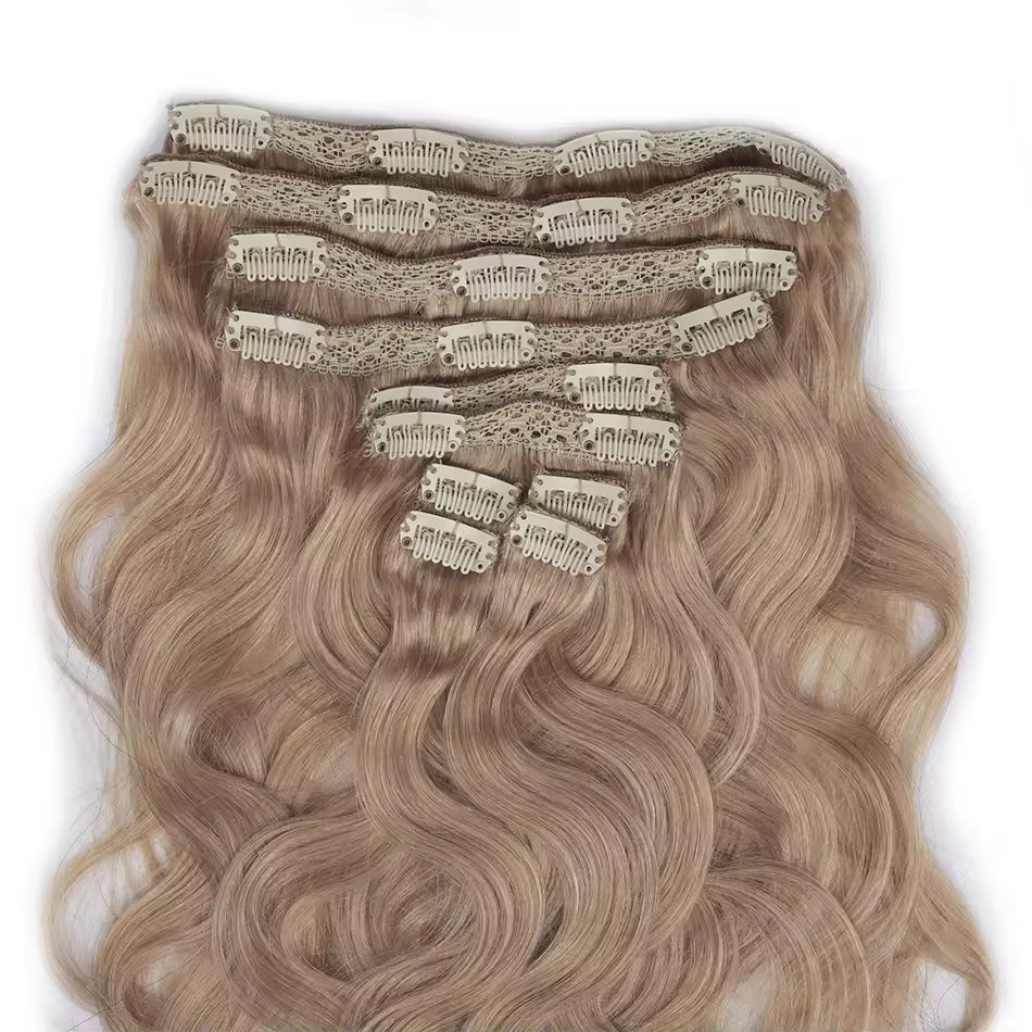 Human Hair Weave Body Wave Clip in Hair Extensions One Piece Clip in Human Hair Extensions for Women