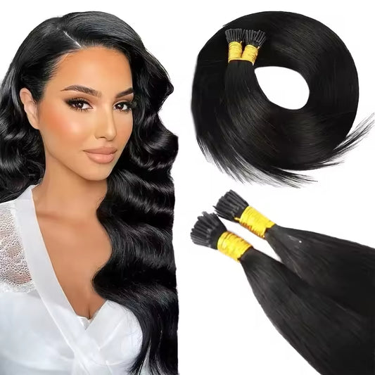 Double-Drawn Russian Virgin Remy Hair Extensions Pre-Bonded Micro I TIP U TIP Nano Flat Keratin Style