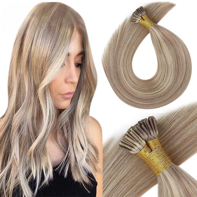 Natural Human Hair Extension Wholesale Thick End Keratin Flat U Nano Remy Hair