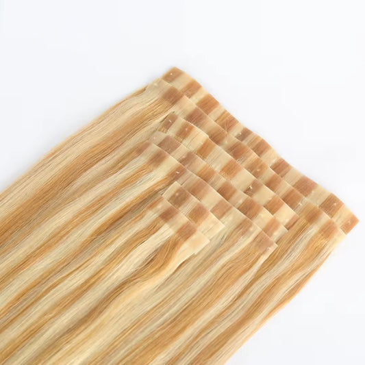 Seamless Silky Straight Clip in Hair Extensions Piano Color Clip Ins 100% Human Hair Extension