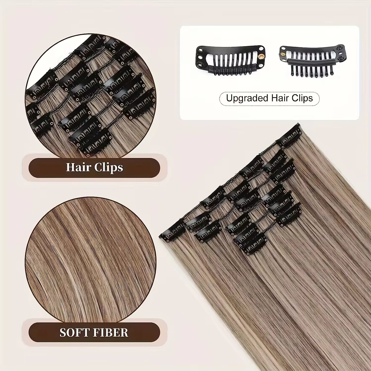 Russian Cuticle Aligned Double Drawn Clip in Hair Extension European Natural Human Hair Extension