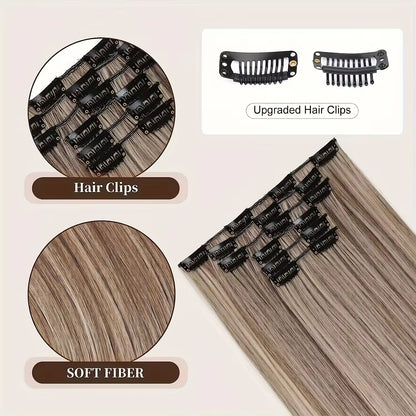 Russian Cuticle Aligned Double Drawn Clip in Hair Extension European Natural Human Hair Extension