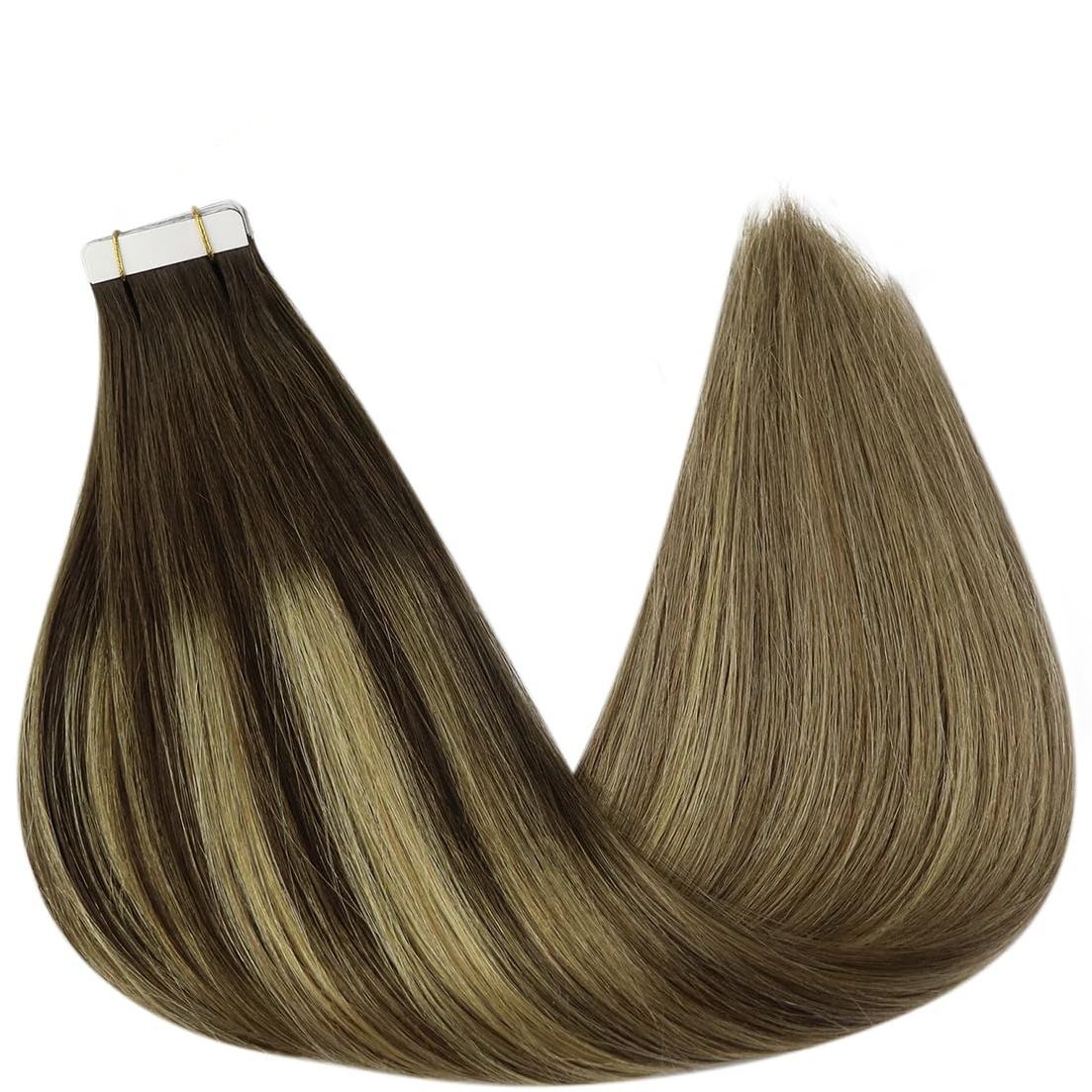 Raw Hair Russian Remy Double Drawn Injected Tape Hair Extension Cuticle Aligned Seamless Invisible Tape in Hair Extensions