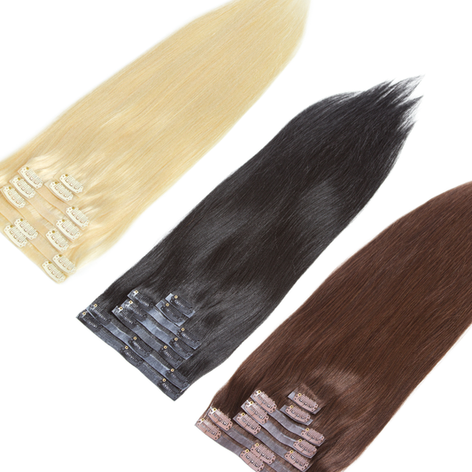 Unprocessed 100% Human Hair Clip In Hair Extension