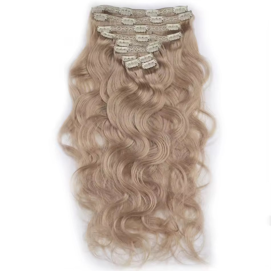 Human Hair Weave Body Wave Clip in Hair Extensions One Piece Clip in Human Hair Extensions for Women