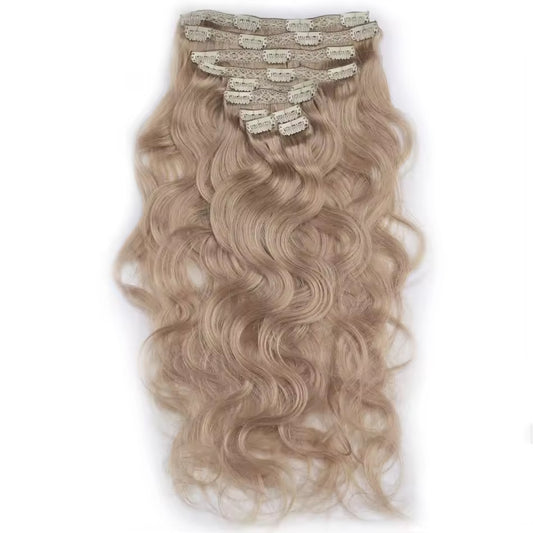 Human Hair Weave Body Wave Clip in Hair Extensions One Piece Clip in Human Hair Extensions for Women