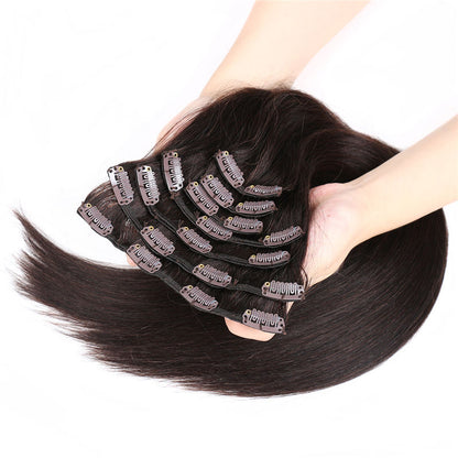 Unprocessed 100% Human Hair Clip In Hair Extension