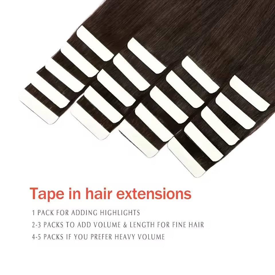 100% Russian Remy Tape in Hair Extensions