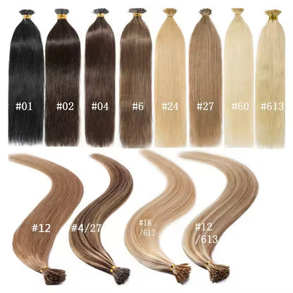 Natural Human Hair Extension Wholesale Thick End Keratin Flat U Nano Remy Hair