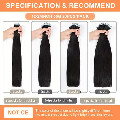 100% Russian Remy Tape in Hair Extensions