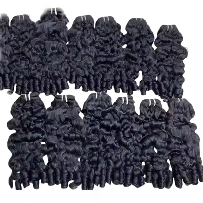 Single Donor Raw Burmese Curl Hair Cuticle Aligned Human Hair Bundles