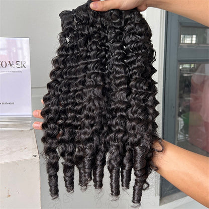 Single Donor Raw Burmese Curl Hair Cuticle Aligned Human Hair Bundles