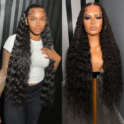 Deep Wave Human Hair Wig Ready to Go Glueless 6x5 Lace Closure Wigs Beginner Friendly