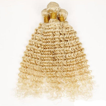 Wholesale 613 Deep Wave Human Hair Bundles ¨C Virgin Blonde Hair for Vendors