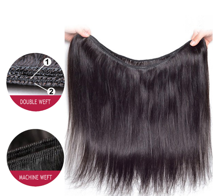 Straight Human Hair Bundles 100% Virgin Human Hair With Women