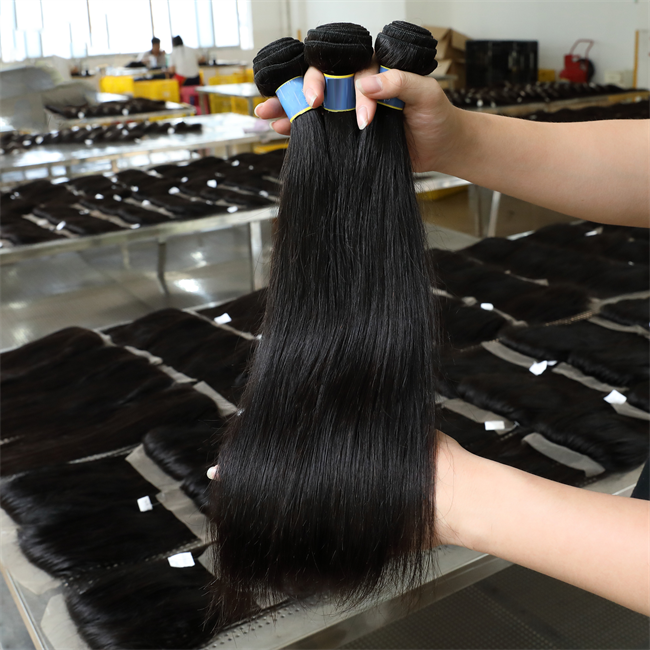 Straight Human Hair Bundles 100% Virgin Human Hair With Women