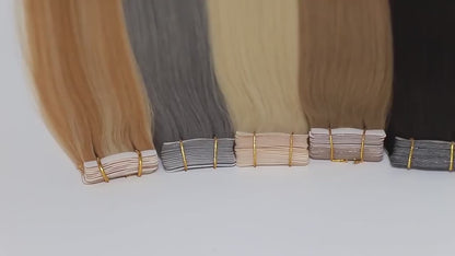 Raw Indian Virgin Cuticle Tape in Human Hair Extensions High Quality Extensions for Hair Styling